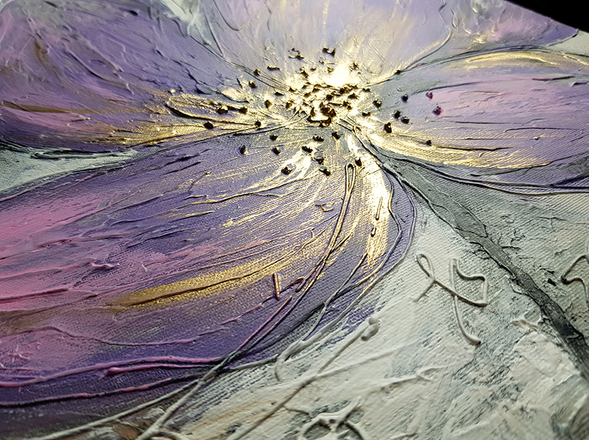 Obraz fialová květina