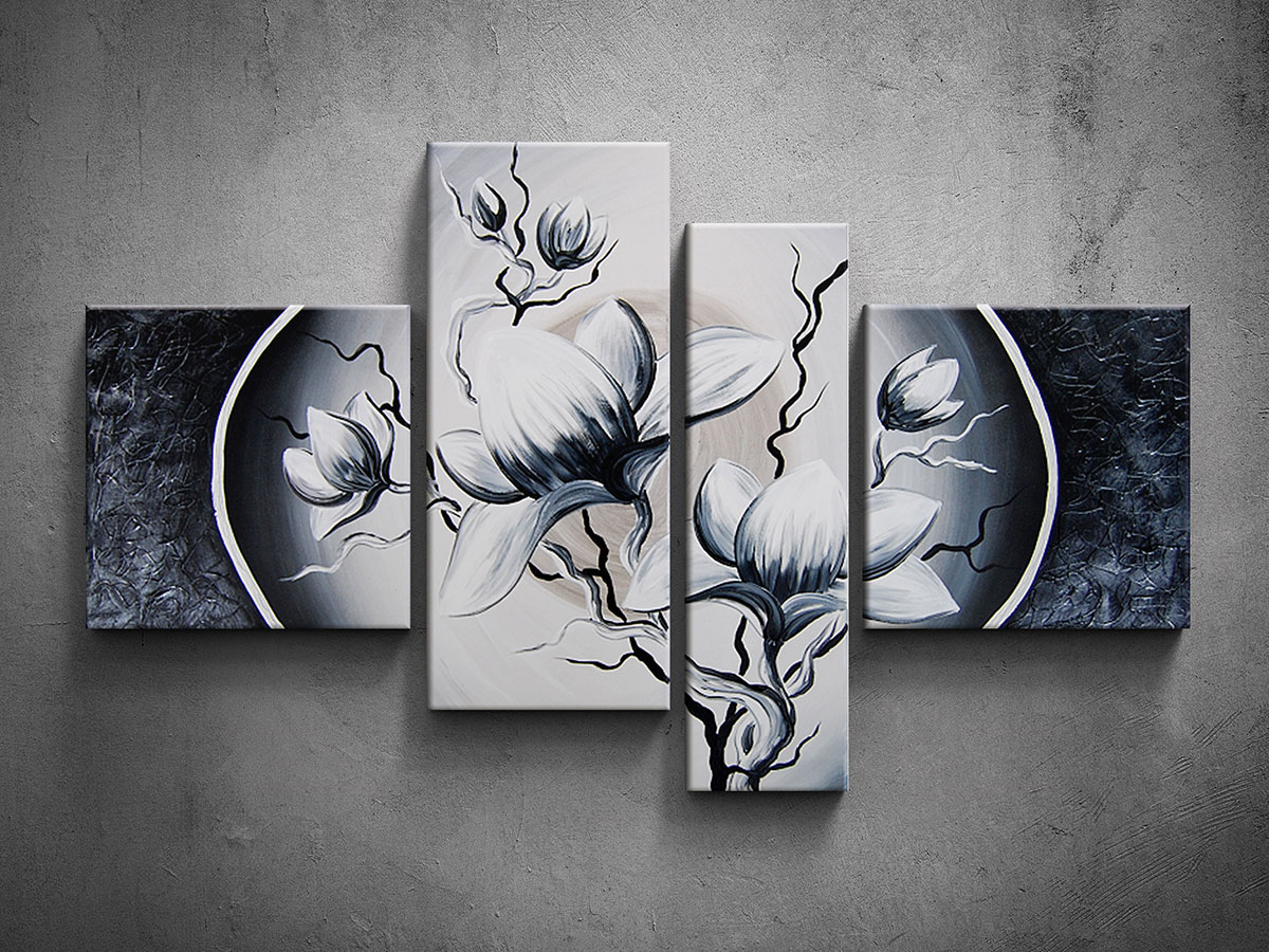 Ručně malovaný obraz magnolie