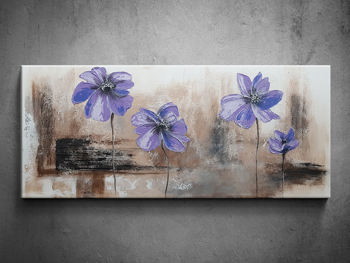 Abstrakce ručně malovaný obraz květiny