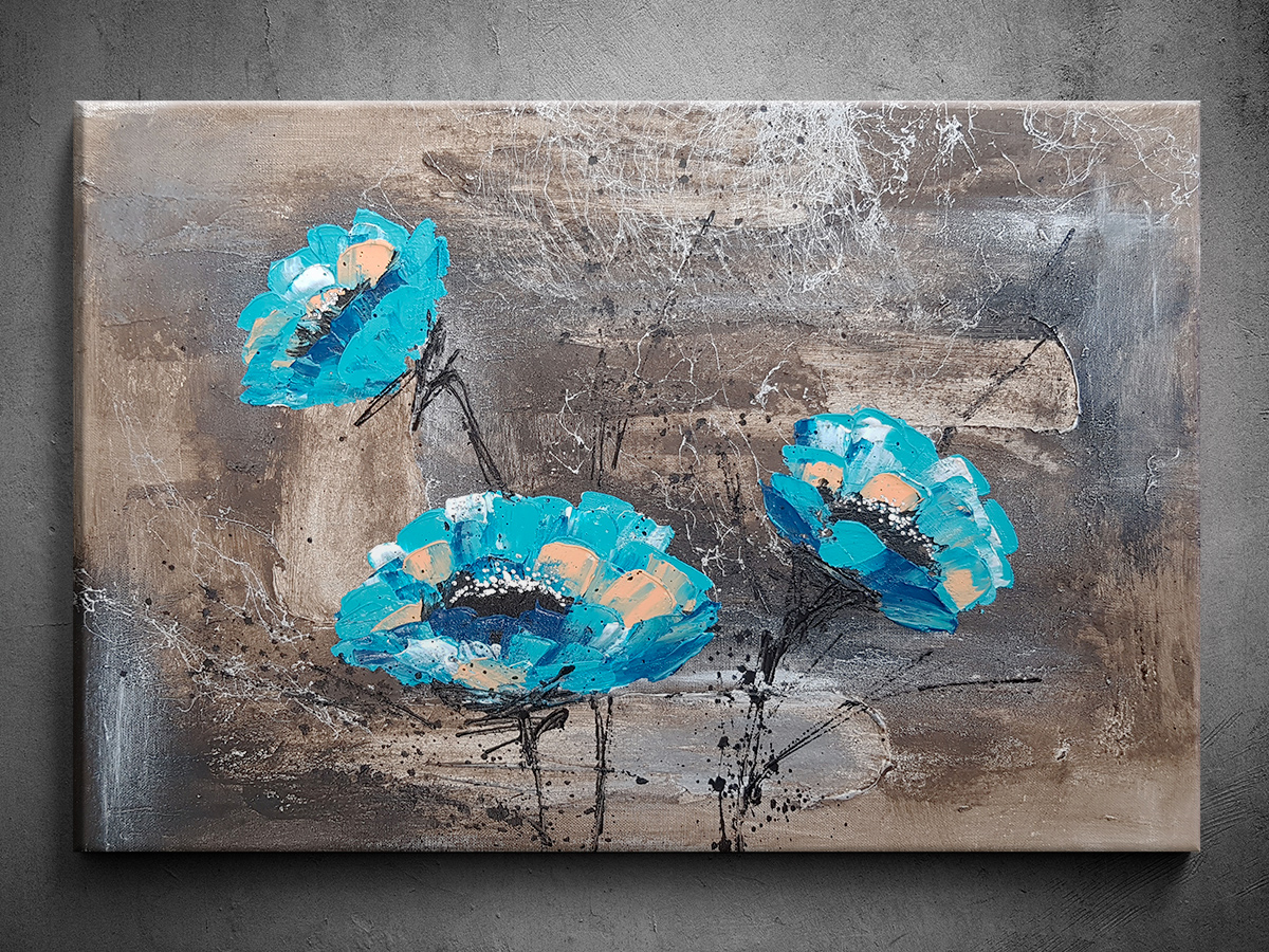 Abstrakce ručně malovaný obraz květina