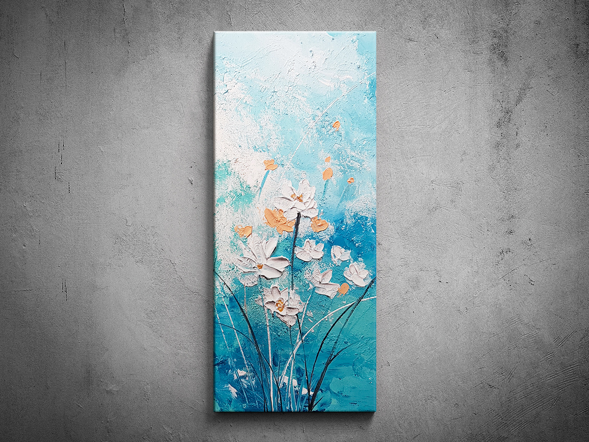 Abstrakce ručně malovaný obraz květina
